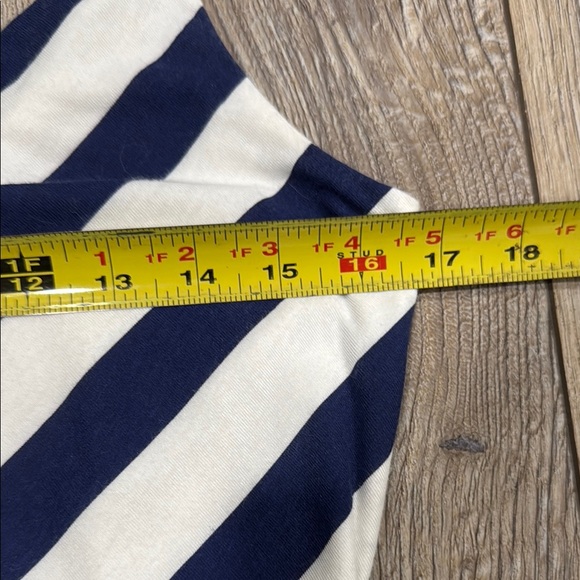 OLD NAVY Dress Fit and Flare Navy and White Chevron Striped MEDIUM - Picture 9 of 15